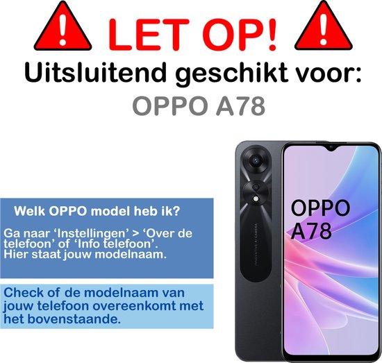 OPPO A78 Protecteur d'écran en Tempered Glass trempé - OPPO A78 Protecteur d'écran - 3 PACK