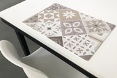 Luxe afwasbare placemat - rechthoekig 45cm x 31cm - Barok- Per set van 12 stuks