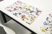 Set de table lavable de Luxe - rectangulaire 45cm x 31cm - Fleurs des champs - Par lot de 12 pièces