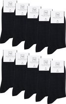 Jacob & Roy's 9 Paar Zwarte Sokken - Kousen - Heren & Dames - Katoen - Maat 35-38 - Socks - Naadloos