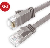 BukkitBow - Cat6 - U/UTP Kabel – Netwerkkabel – Extra Plat – 5 Meter – Grijs