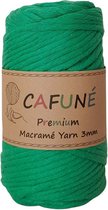 Cafuné Macrame Garen Premium-Benneton-3mm-70 meter-Single Twist-Uitkambaar-Gerecycled katoen-koord