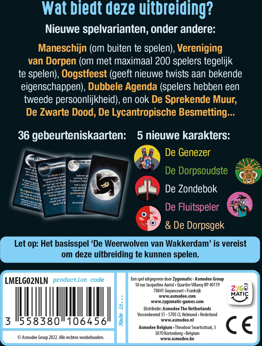 De Weerwolven Van Wakkerdam Volle Maan - uitbreiding - Kaartspel — afbeelding 3