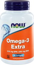 Bol.com Now Foods - Omega-3 Extra - 1000 mg Zuivere Visolieconcentraat - 90 Softgels aanbieding
