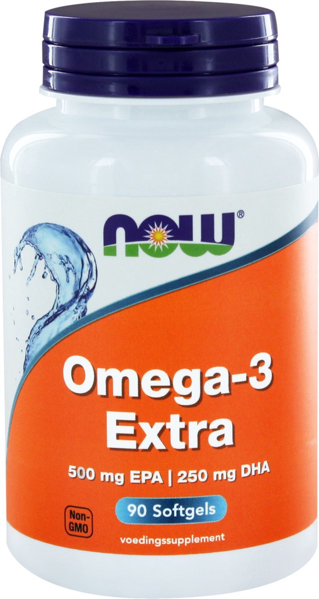 Goedkoopste Now Foods - Omega-3 Extra - 1000 mg Zuivere Visolieconcentraat - 90 Softgels