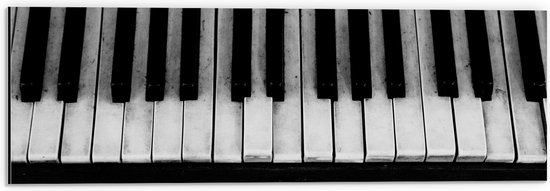 Dibond - Toetsen van een Keyboard - 60x20 cm Foto op Aluminium (Met Ophangsysteem)