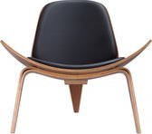 Lounge stoel - Moderne Scandinavische Stijl - Driepotige - Shell Stoel - Ash Multiplex Stof Bekleding- Woonkamer - Stoel - Meubels