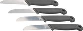 5x Couteaux d'office couverts noir 16,5 cm - Ustensiles de cuisine - Ustensiles de cuisine - Peler et couper les pommes de terre / légumes / fruits - Couverts - Couteaux aiguisés - Couteaux à Couteaux à peler