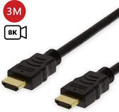 BukkitBow - HDMI 2.1 Kabel – 3M - 4K (60 Hz) – 8K (60Hz) - 18,6Gbps - Zwart