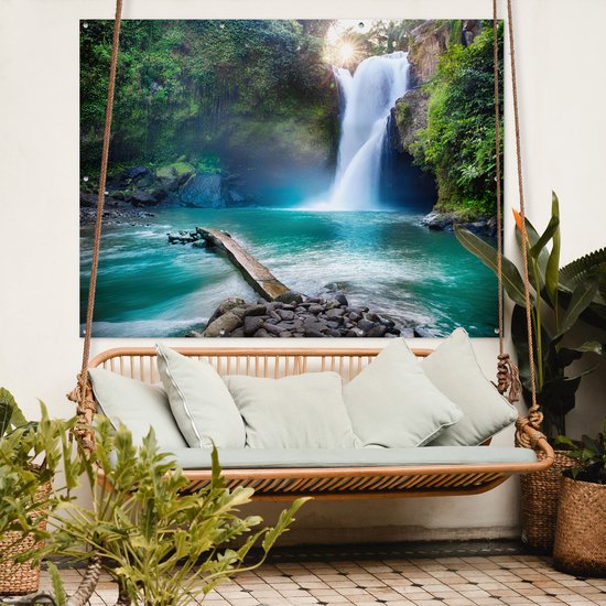 Décoration Murale Paysage De Cascade - Tableau 120 X 40 Cm - Toile