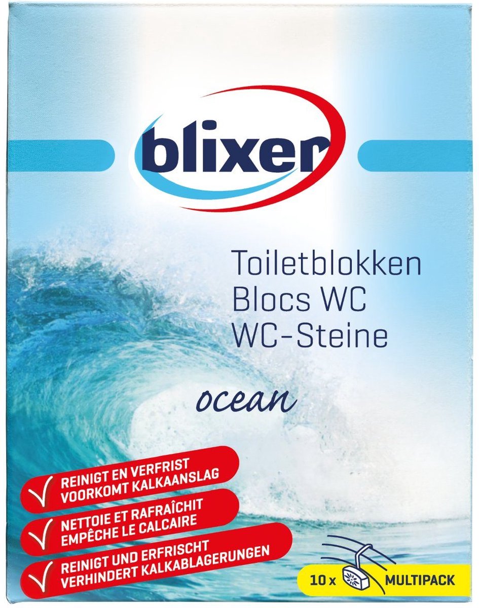 Blixer Toiletblokken ocean fresh - Doos 10 stuks