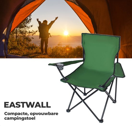 Eastwall campingstoel – Opvouwbare kampeerstoel – Vouwstoel – Strandstoel –  Tuinstoel... | bol.com