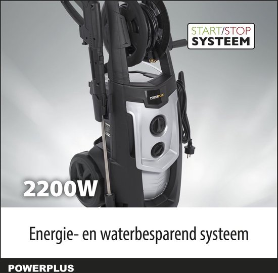 Powerplus POWXG90420 Hogedrukreiniger - 2200W - Max. 175 bar - 450 l/h - Incl. 8m slang, terrasreiniger en accessoires - Reiniger voor auto, fiets en meubelen - Powerplus