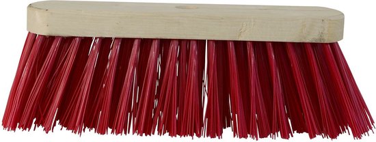Betra bezemkop - buitenbezem - rood - FSC hout/kunstvezel - 30 cm