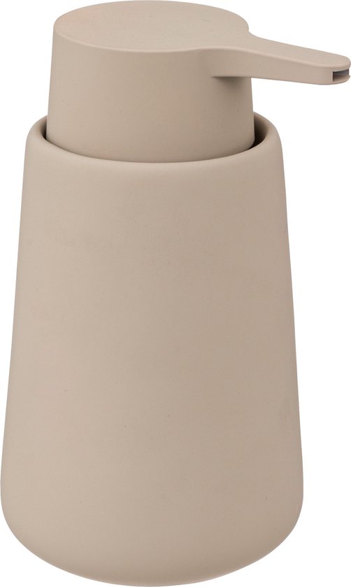 5Five Zeeppompje/dispenser - Cocoon - kunststeen - beige - 15 cm - 300 ml - Badkamer/toilet/keuken