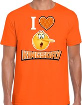 T-shirt Bellatio Decorations Oranje King's Day - I love kingsday - homme L