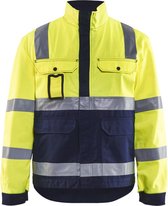 Blåkläder 4023-1804 Jack Ongevoerd High Vis Geel/Marineblauw maat XL