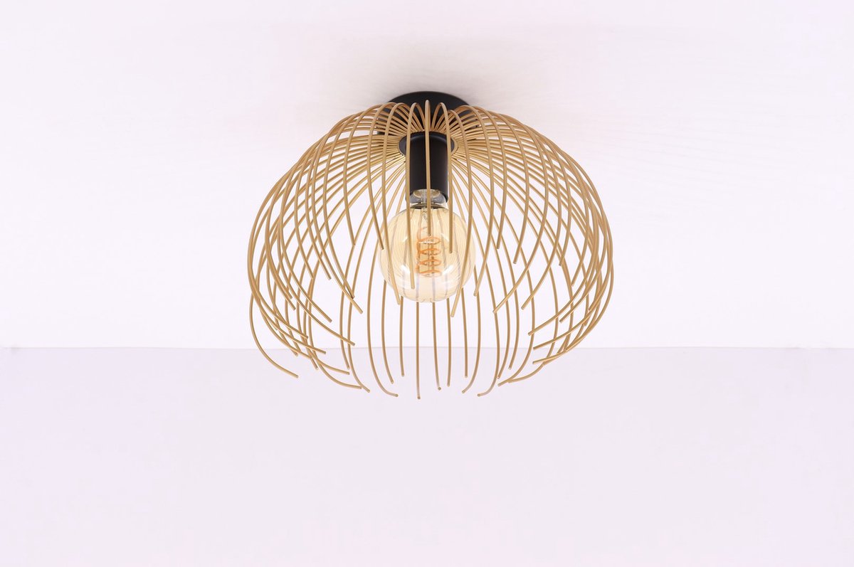Plafondlamp Jelly - zwart goud - 35cm