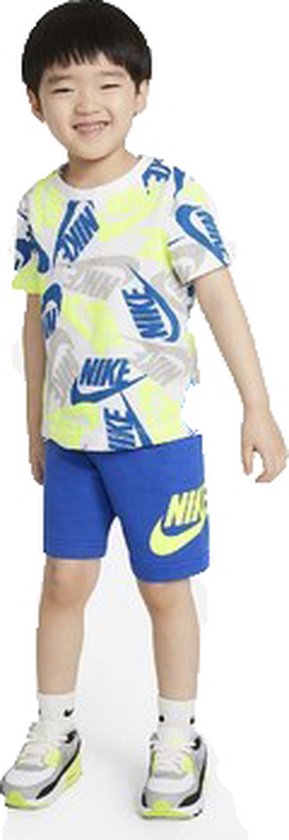 Corporation Aggregaat Magnetisch Nike 2-Piece Set - Kinderset - Maat 12 Maanden - 74-80 CM - Blauw/Geel/Wit  | bol.com