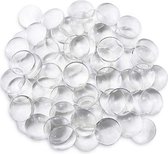 POP | glas cabochons transparante glaasjes voor sieraden maken, 16mm (20 stuks) plakstenen