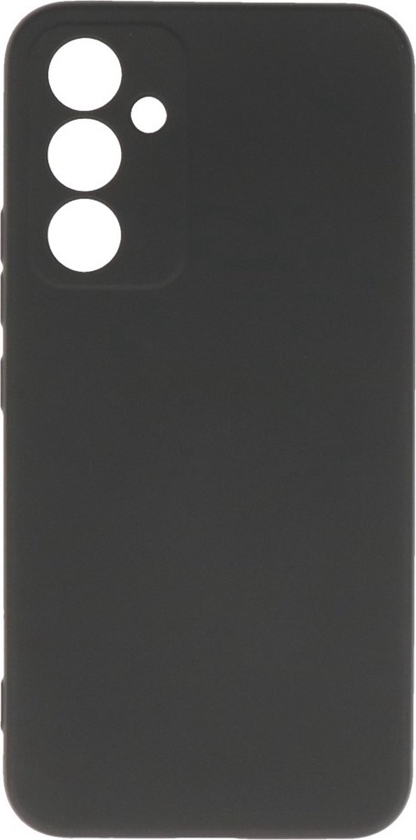 Camera bescherming Siliconen back cover hoesje met zachte microvezelvoering - Geschikt voor Samsung Galaxy A54 - Zwart