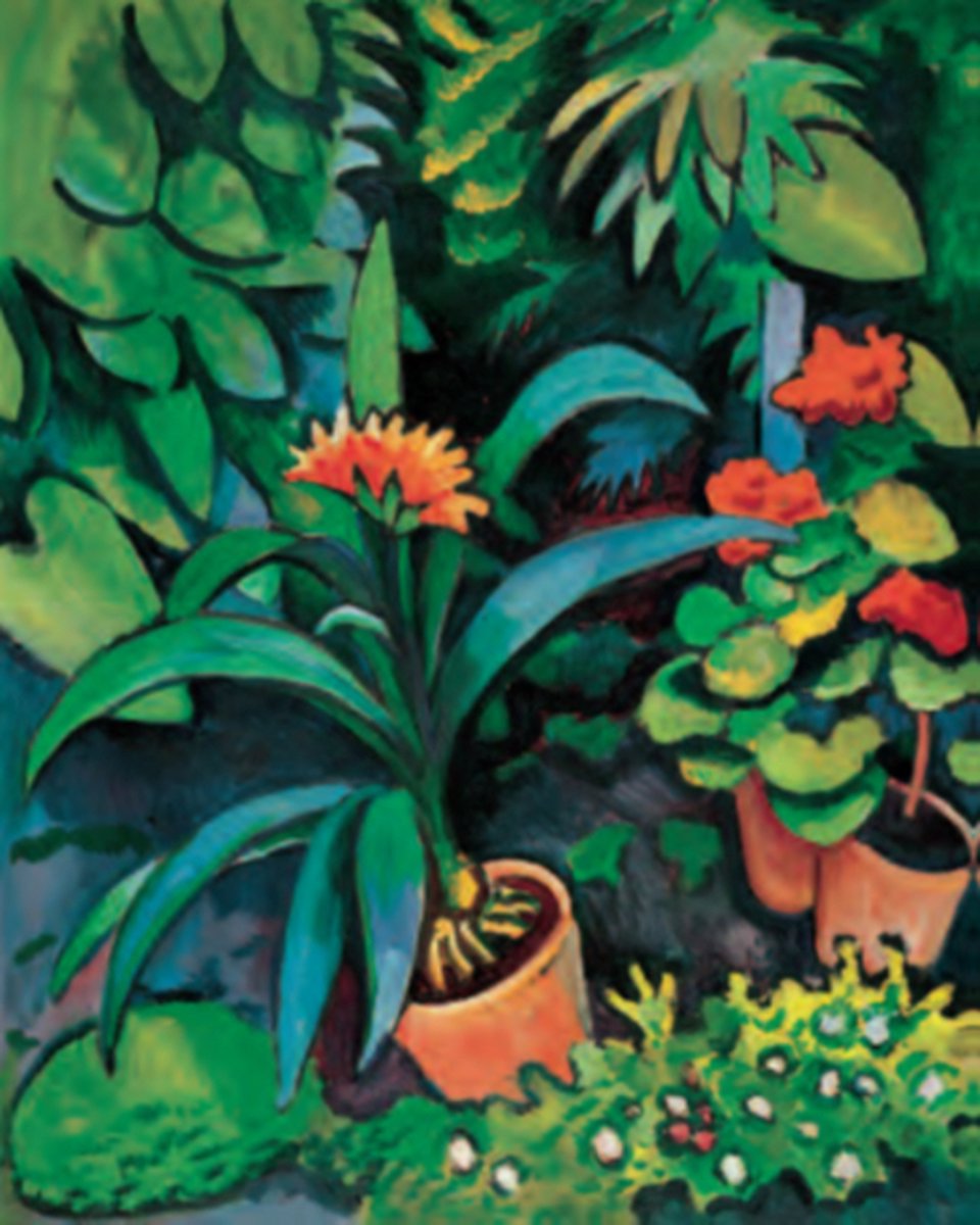 Catch Projecten August Macke - Bloemen in de tuin - Kunstposter - 40x50 cm Multicolour