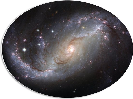 PVC Schuimplaat Ovaal - Galaxy Sterrenstelsel - 56x42 cm Foto op Ovaal (Met Ophangsysteem)