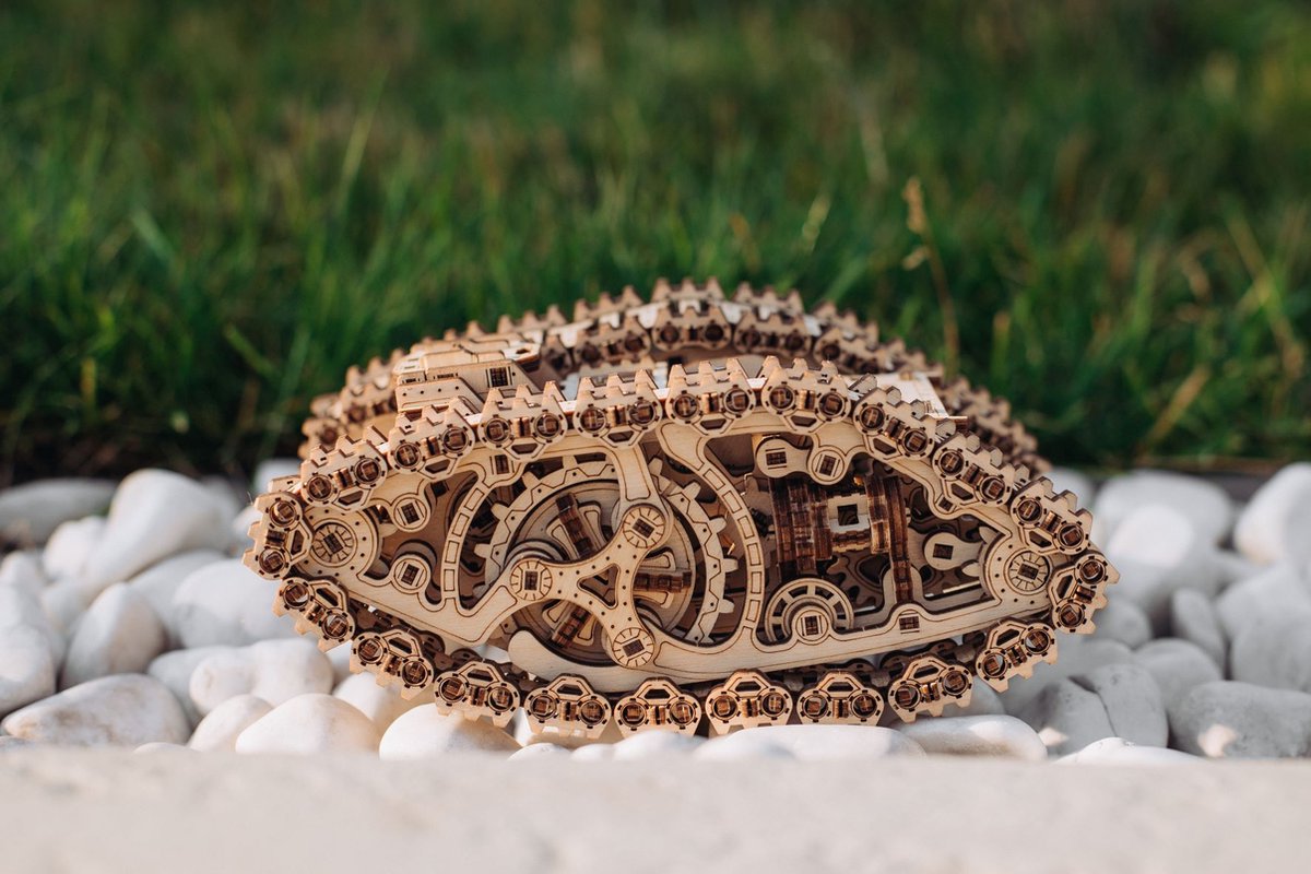 Wood Trick - Modelbouw 3D houten puzzel - Stoom tank - Steam tank (WDTK030) - 381 stuks - Geen lijm noch verf nodig! — afbeelding 6