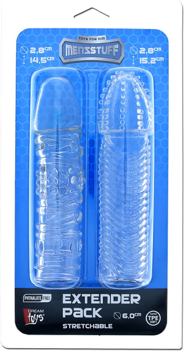 Goedkoopste Dream Toys Penisverlenger MENZSTUFF PENIS EXTENDER PACK Transparant