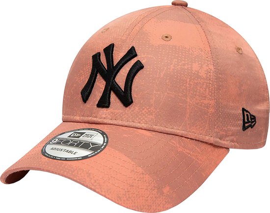 New Era MLB 9FORTY New York Yankees Print Cap 60298661, Unisex, Roze, Pet, maat: OSFM