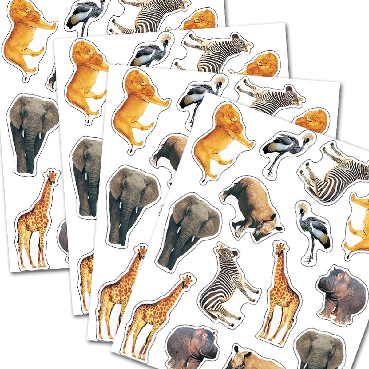 Wilde Dieren Stickers - Stickervellen Safari Dieren - Safari Stickers -  Stickervellen... | bol.com