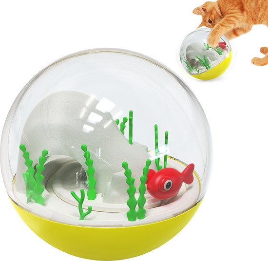 High-Performance Elektrische Swimable Vis Tumbler Oceaan Transparante Bal Puzzel Self-Hey Amuse Katten En Ontdoen Van saai Speelgoed van HI — afbeelding 4