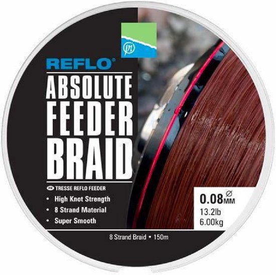 Preston Absolute Feeder Braid - 0.10mm - 150m - Gevlochten Lijn - Bruin van Merkloos — afbeelding 2