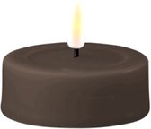 Deluxe Homeart groot waxinelicht - Waxinelichtjes - Led kaars Mokka - Net een echte kaars - Led waxinelichtjes - Elektrische kaarsen -- Theelicht - Mokka