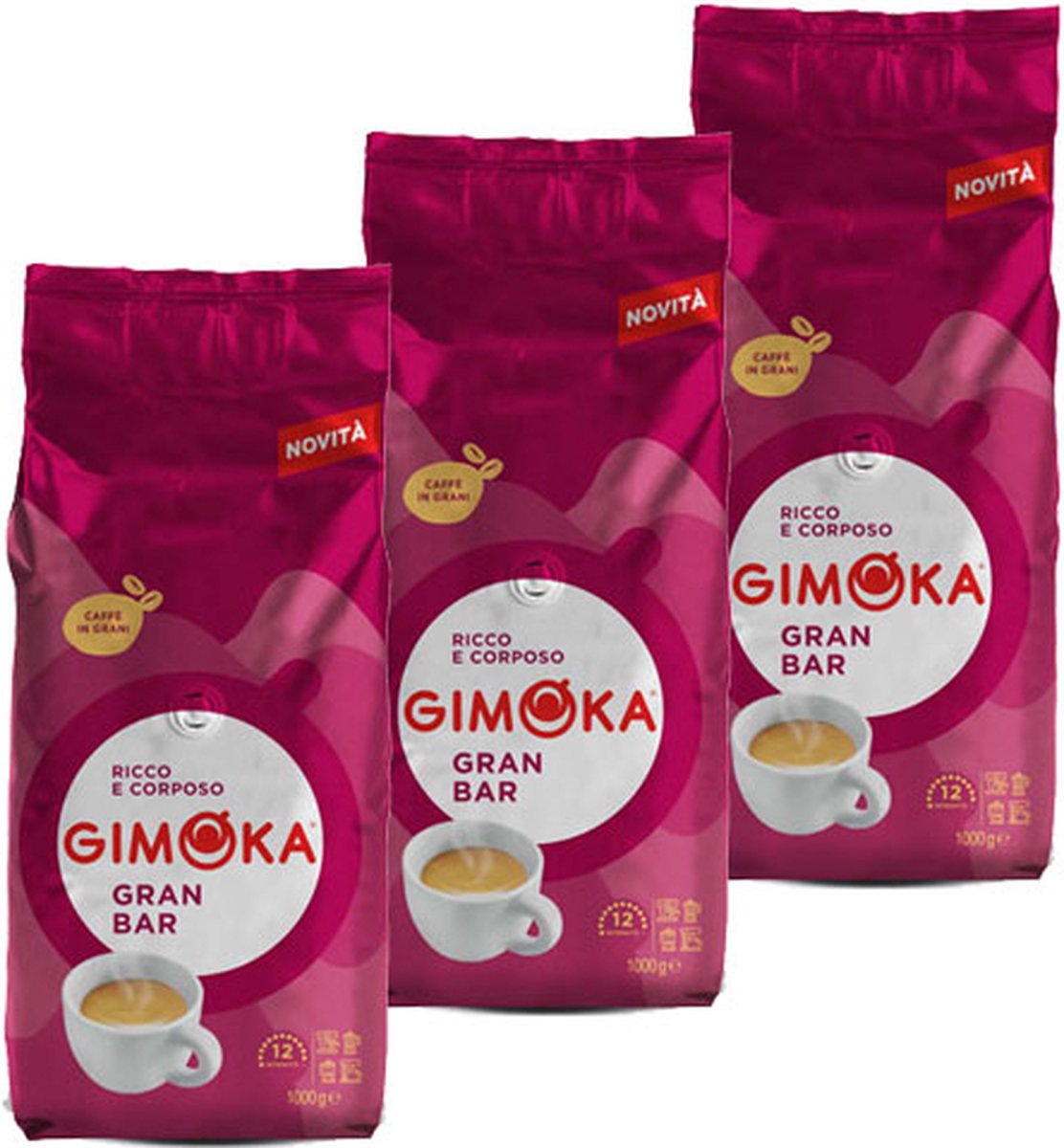 Gimoka Gran Bar - koffiebonen - 3 x 1 kilo