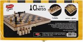 Schaakbord | Dambord | Backgammon | 25 x 25 CM | Schaakspel | Schaakset | Schaken | Dammen | Met Schaakstukken | 3-in-1 Bordspel | Magnetisch | Chess | Hout | Opklapbaar