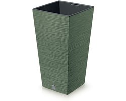 Prosperplast Furu Square - Bloempot Hoog Vierkant- 30x30x55cm aardgroen