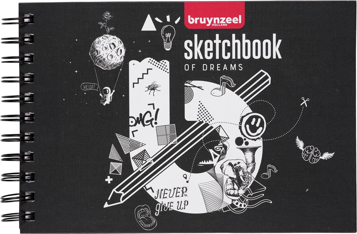 Bruynzeel schetsboek 19.5x14.7 cm | Krimp a 1 stuk | 6 stuks