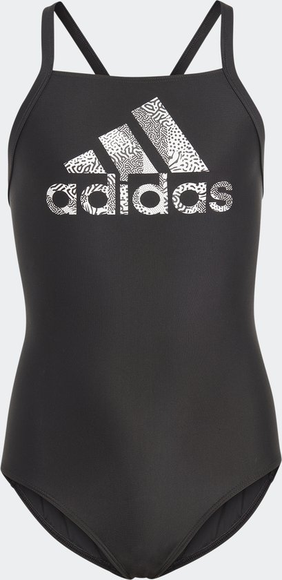 adidas Sportswear Big Logo Swimsuit - Kinderen - Zwart- 164