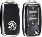 Housse de clé de voiture Volkswagen, Seat et Skoda Housse de clé en TPU durable - Étui pour clé de voiture - Noir - A3
