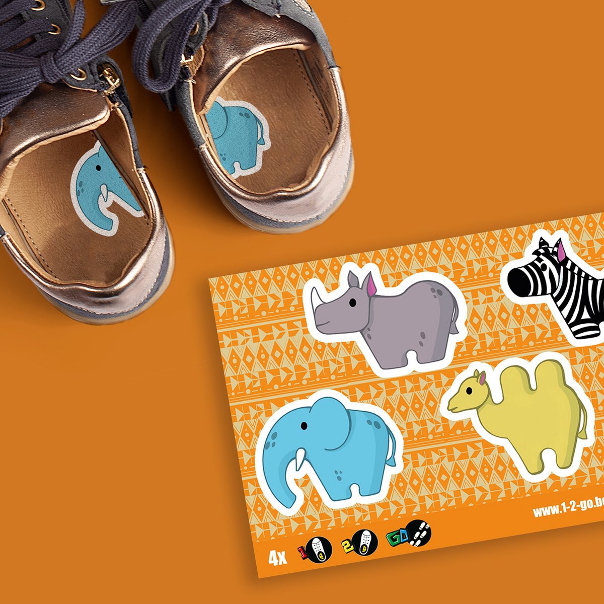 Schoenstickers Safari - Schoensticker Links Rechts - Educatieve Stickers - Spelenderwijs Leren - Montessori - Stickers Dieren - Safari Stickers - Schoen Versiering - Schoen Decoratie - Hulp Bij Links En Rechts - Hulp Bij Schoenen Aantrekken
