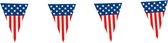 Vlaggenlijn United States of America - 10 Meter USA - USA vlag decoratie - Amerikaanse versiering vlaggetjes - Per stuk 10 meter vlaggenlijn