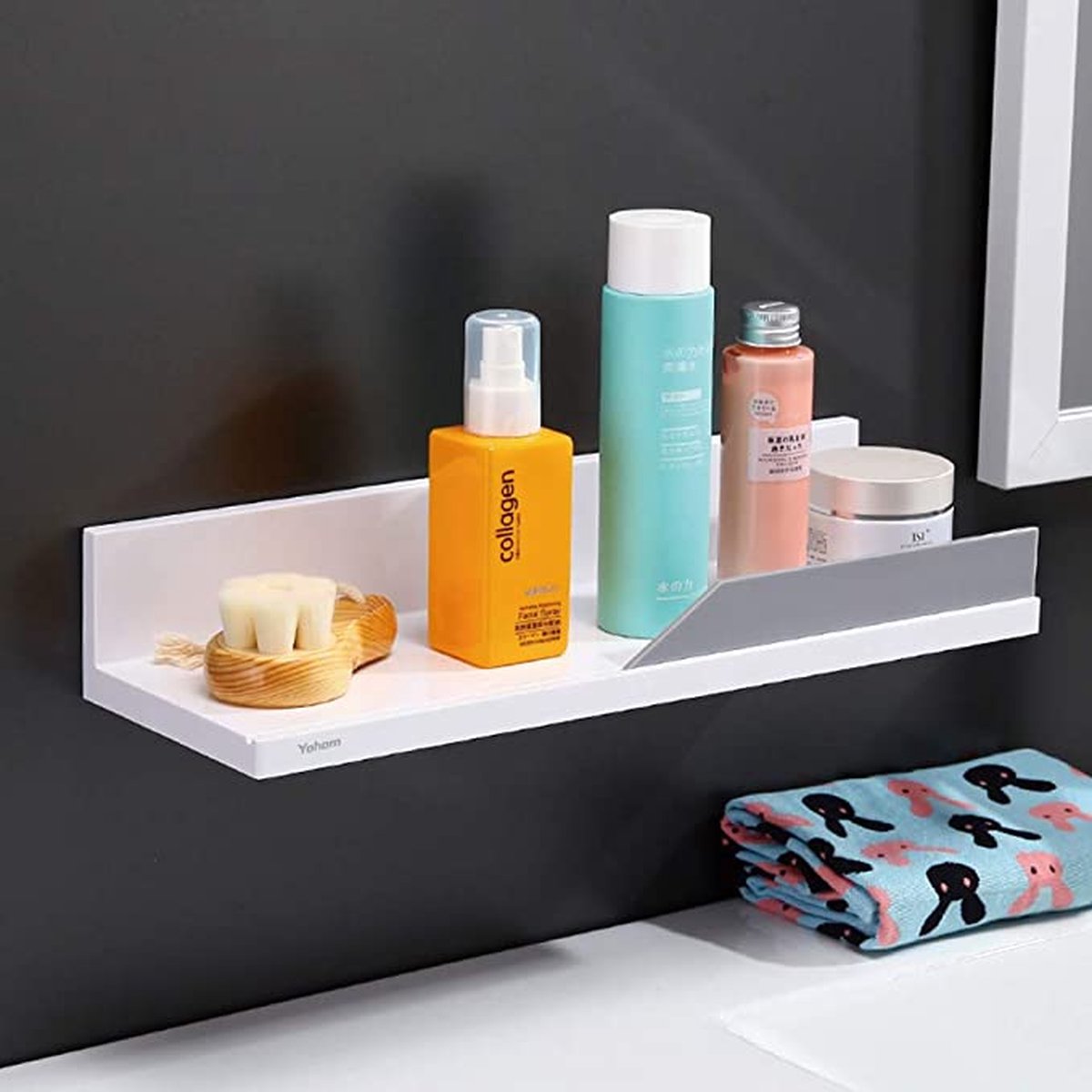 YOHOM Douche Plank Zonder Boren Badkamer Plank Zelfklevend Voor