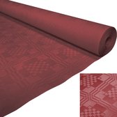 Bordeauxrood papieren tafellaken/tafelkleed 800 x 118 cm op rol - Bordeaux rode thema tafeldecoratie versieringen