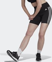 adidas Performance Training Essentials 3-Stripes High-Waisted Korte Legging - Dames - Zwart- M