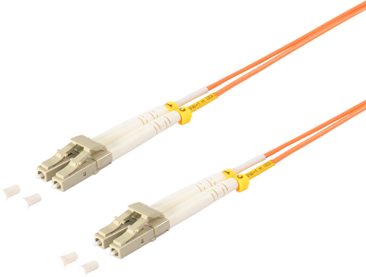 S-Impuls LC Duplex Optical Fiber Patch kabel - Multi Mode OM2 - oranje / LSZH - 1 meter