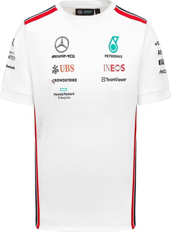 Mercedes-Amg Petronas Team Mens Driver Tee white S - Lewis Hamilton - George Russel - Formule 1 - t-shirt