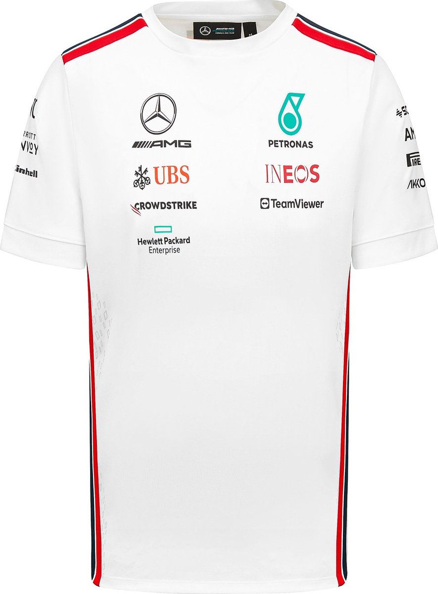Mercedes-Amg Petronas Team Mens Driver Tee white S - Lewis Hamilton - George Russel - Formule 1 - t-shirt