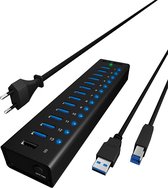 ICY BOX - Gen 1 Hubadapter - USB Type-B naar Type-A - 5 Gbit/s Overdrachtssnelheid - Zwart