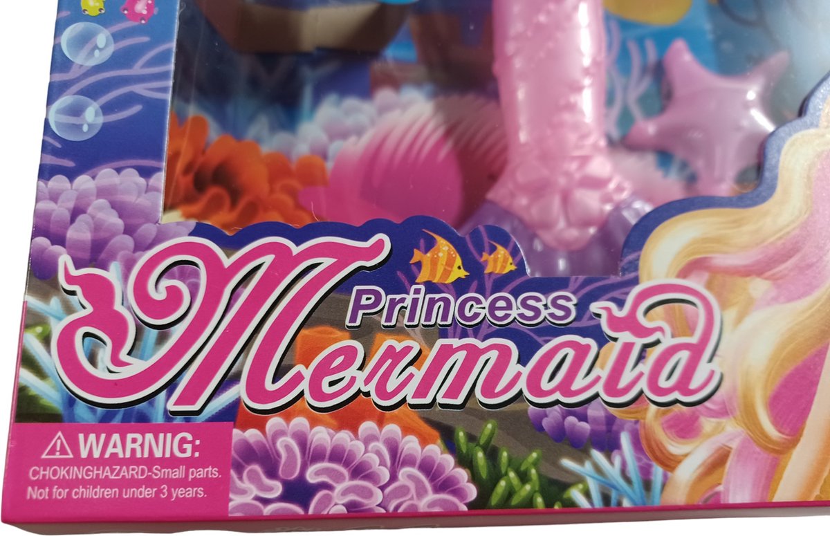 Voor de Pop | Glitterige Blauwe Zeemeermin Set voor modepop | Barbie